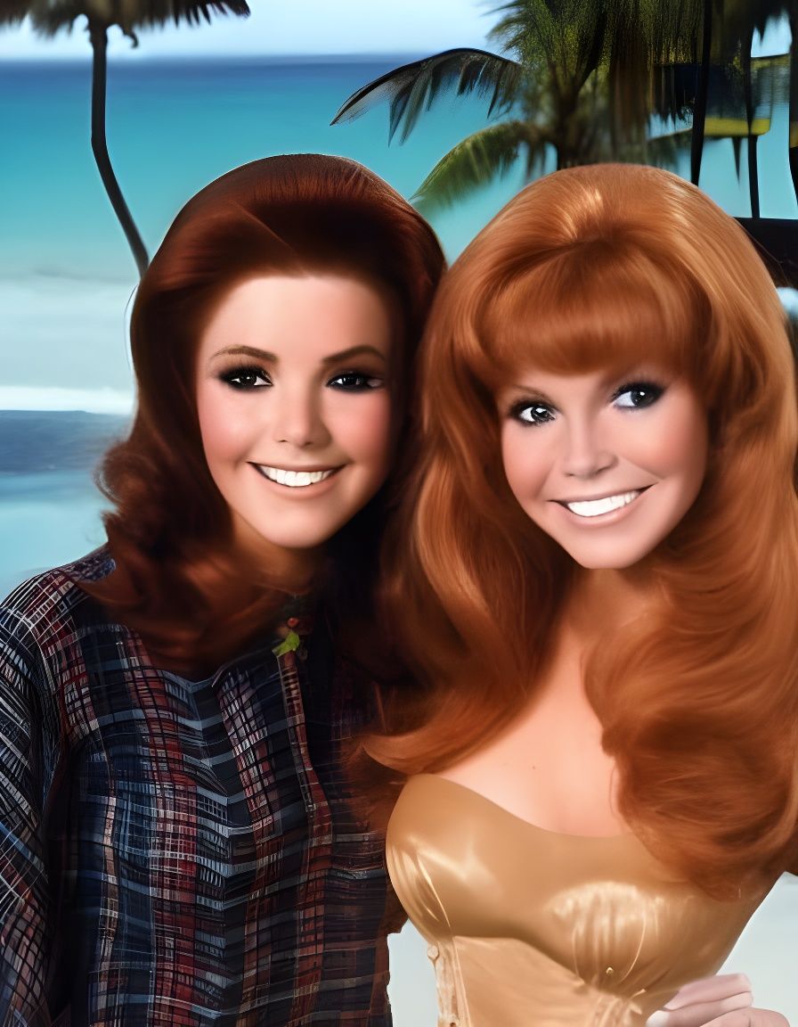 Ginger and Mary Ann from Gilligan's Island - AI Generated Artwork