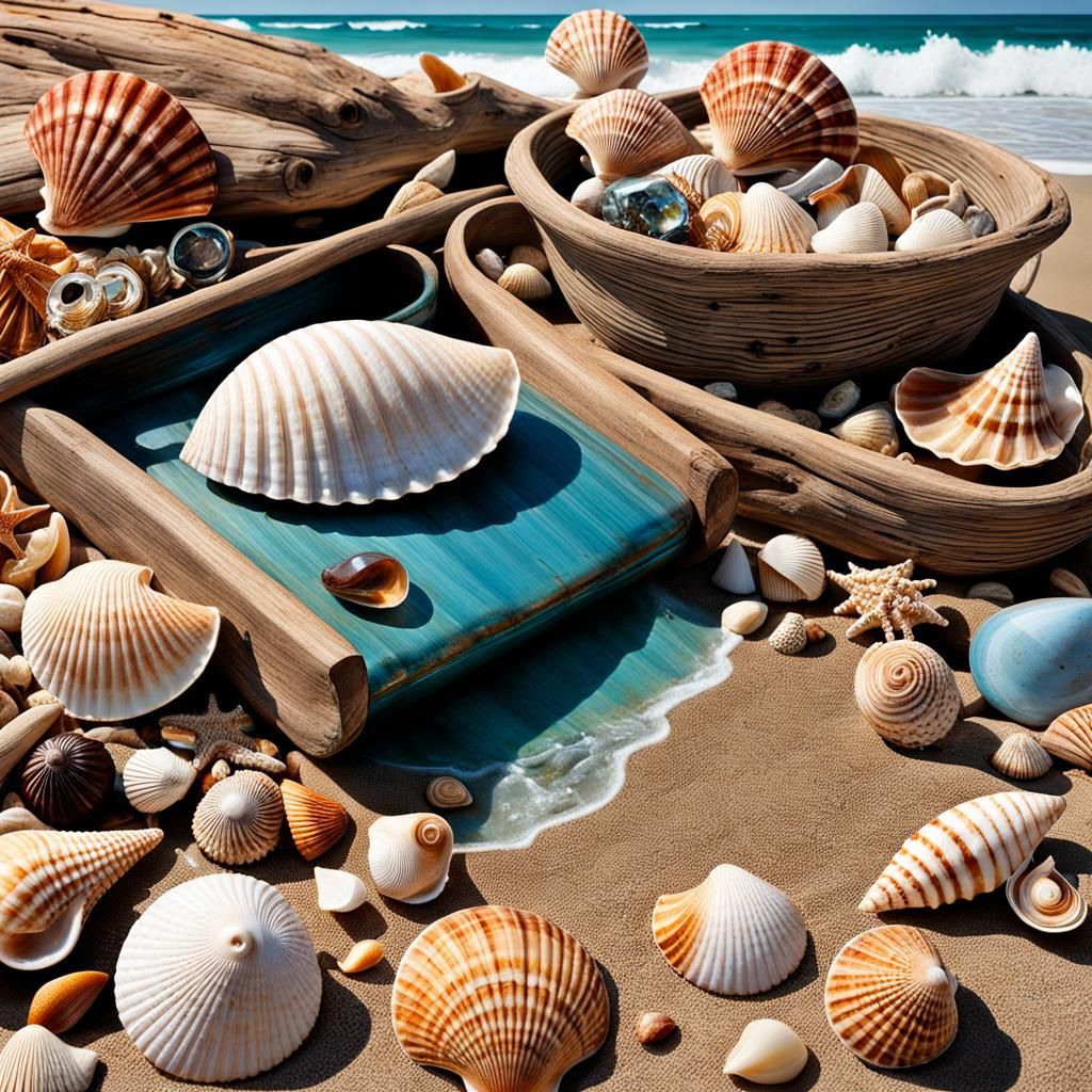 Treasure shells ashore