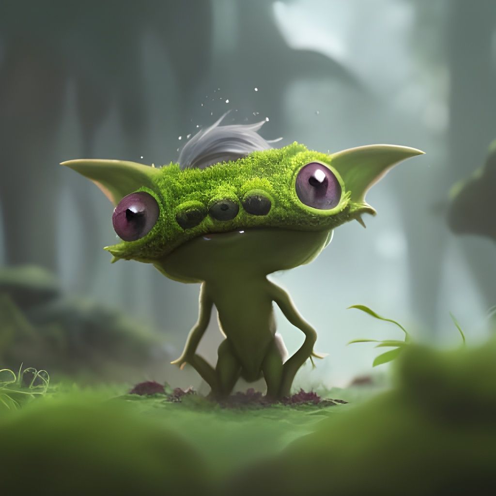 Tiny Moss creature 5 - AI Generated Artwork - NightCafe Creator