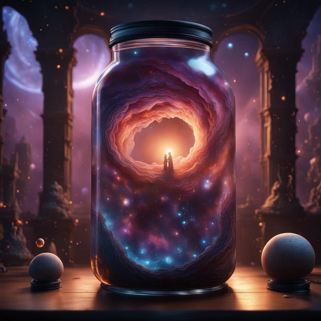 the universe trapped in a jar