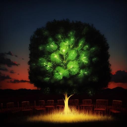 Majestic Lion in Jungle, Digital Painting