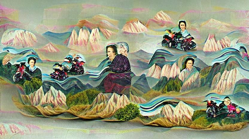 A landscape with mountains