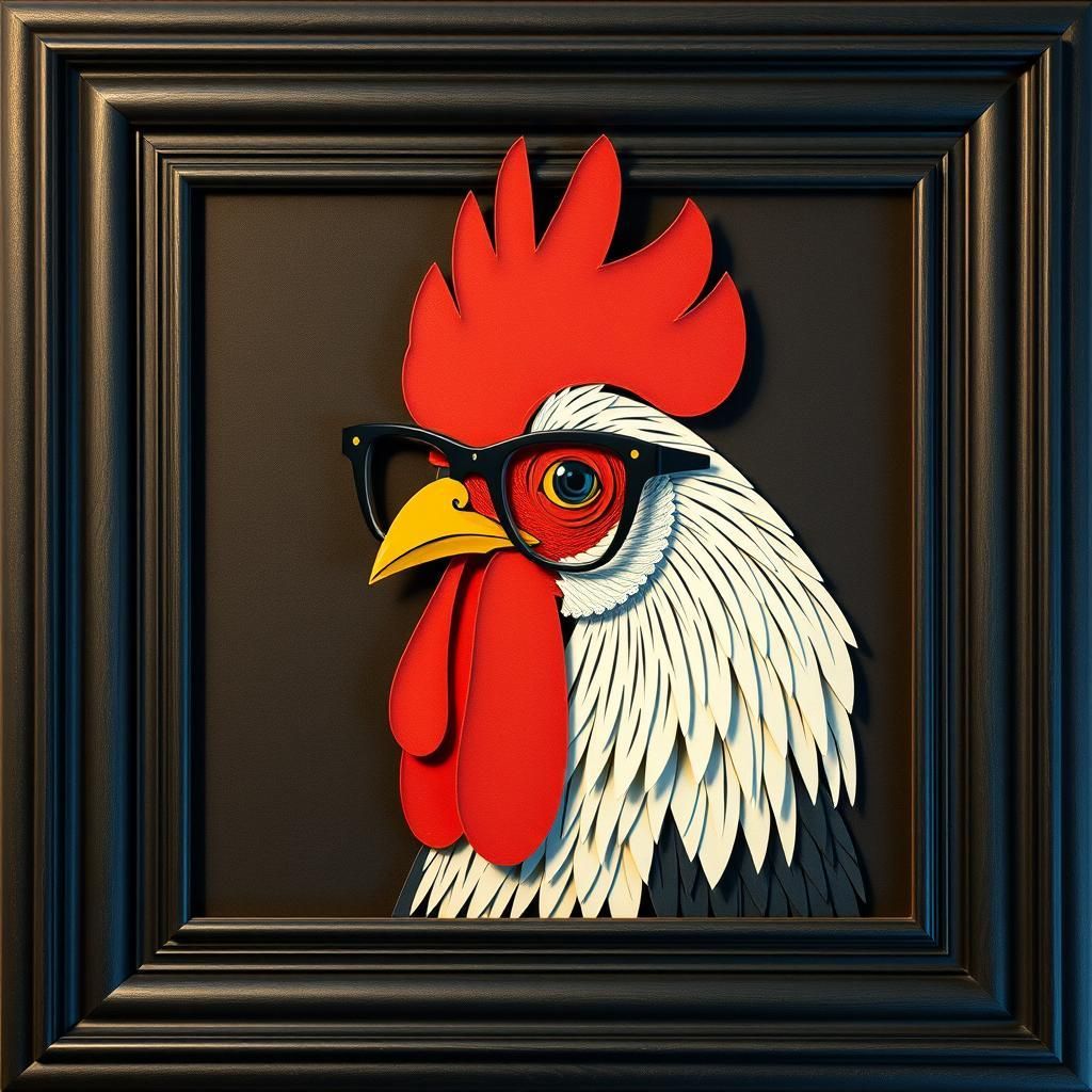 Portrait of a rooster.