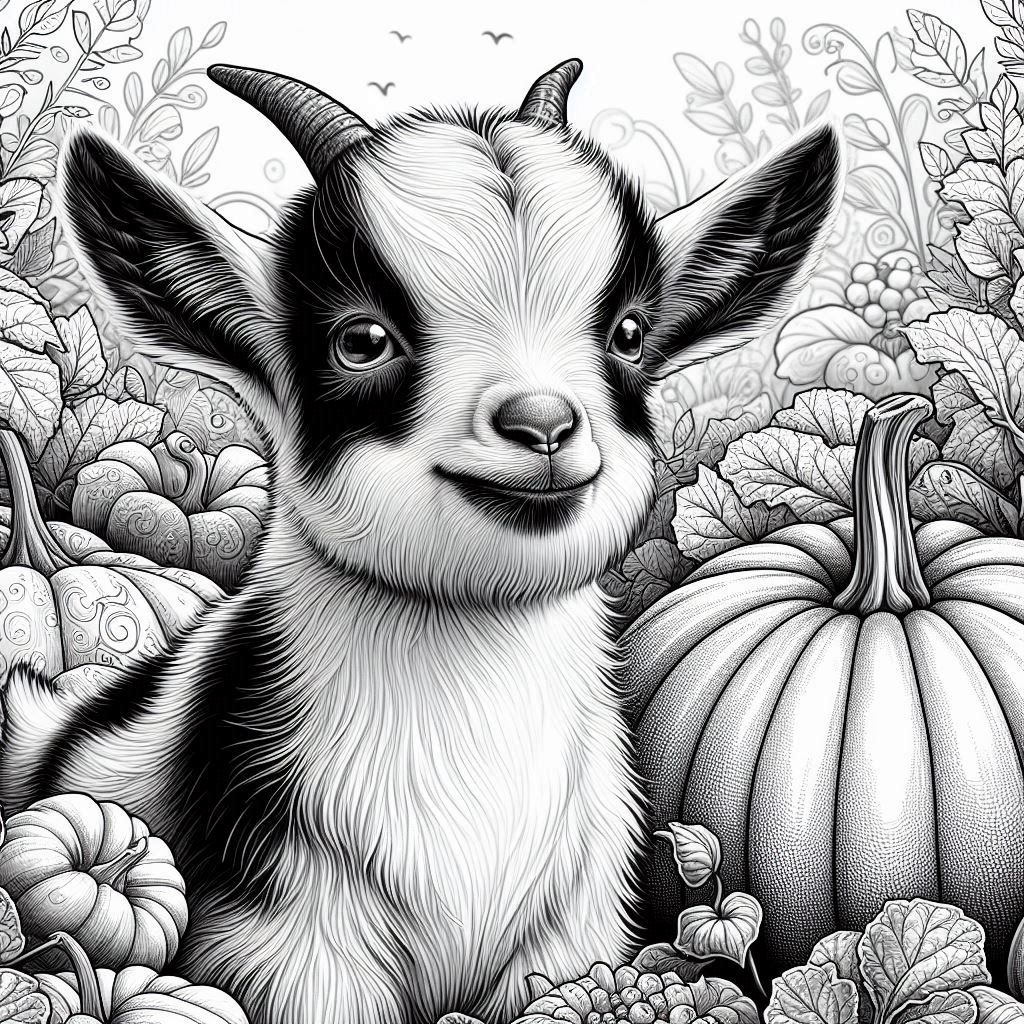 Kid in the pumpkin patch