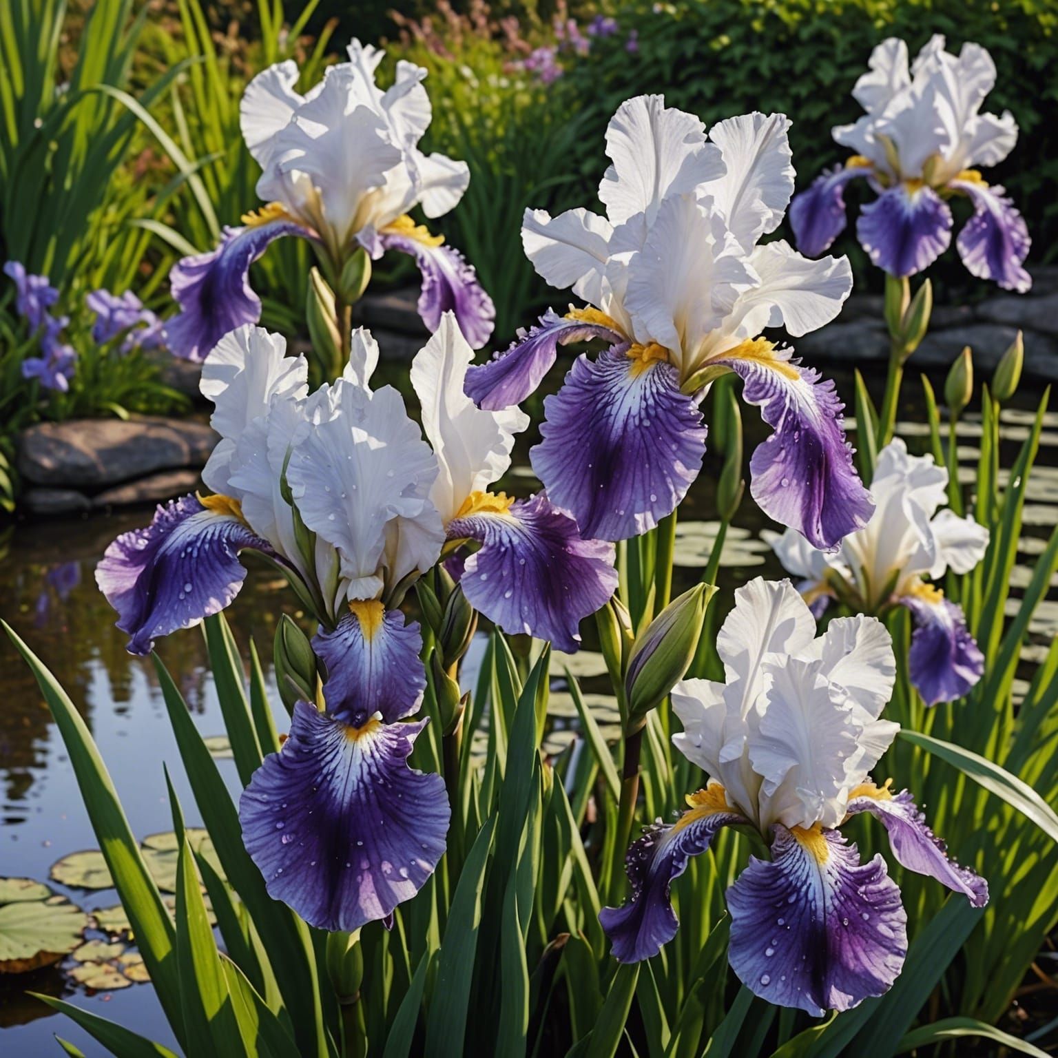 Iris flowers   by @Morning Dawn