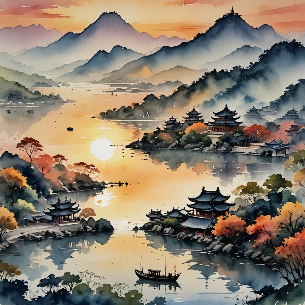 Hangzhou sunset