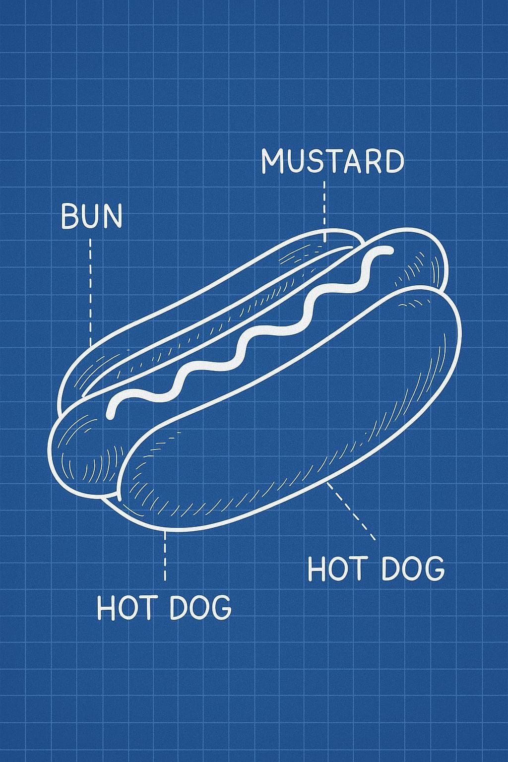 Blueprint of a Hotdog