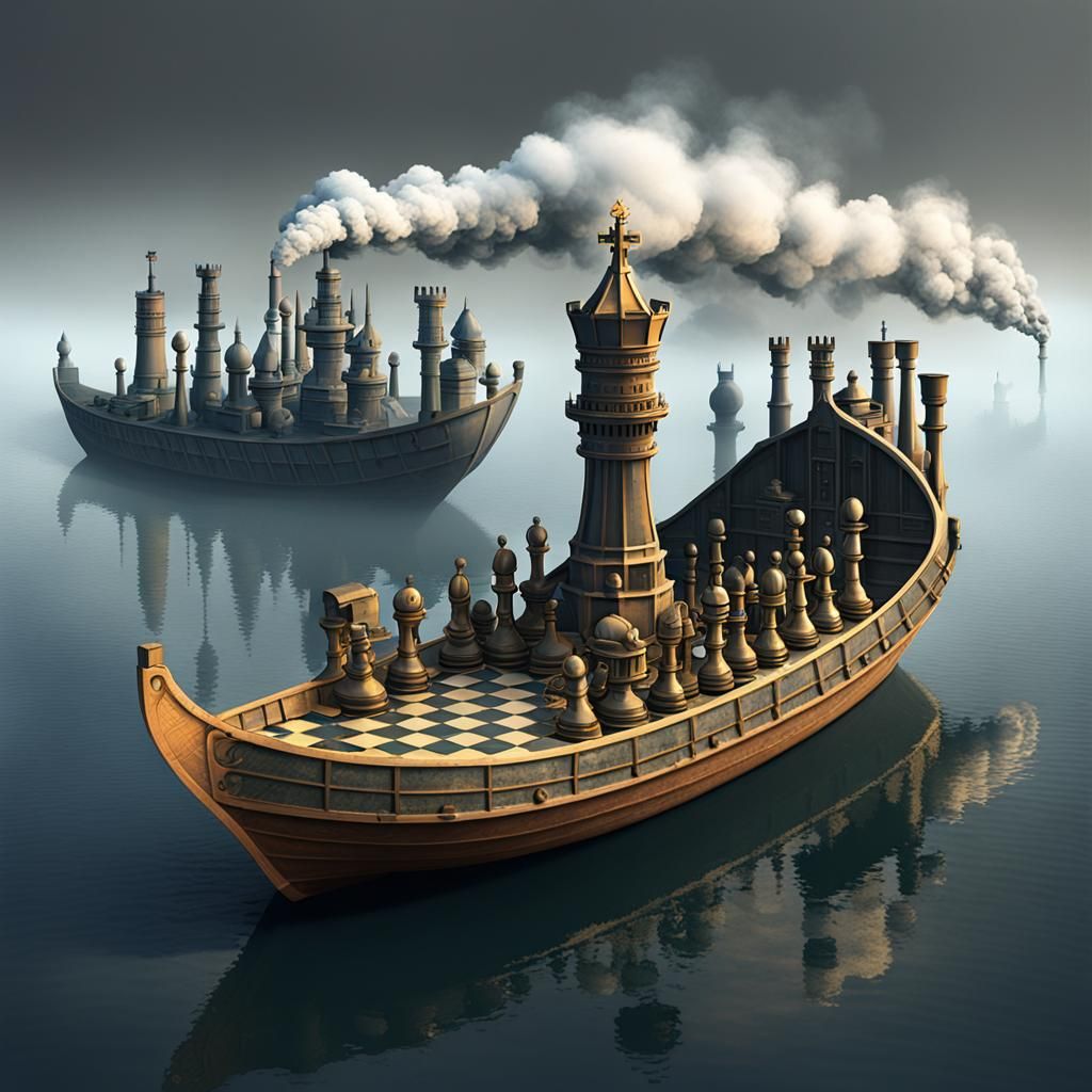 Chess boat - AI Generated Artwork - NightCafe Creator