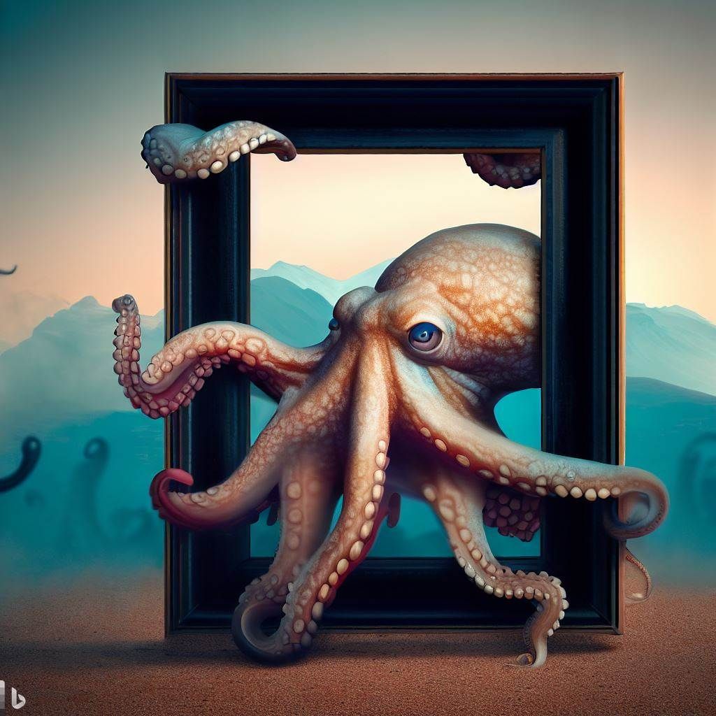 The octopus was framed