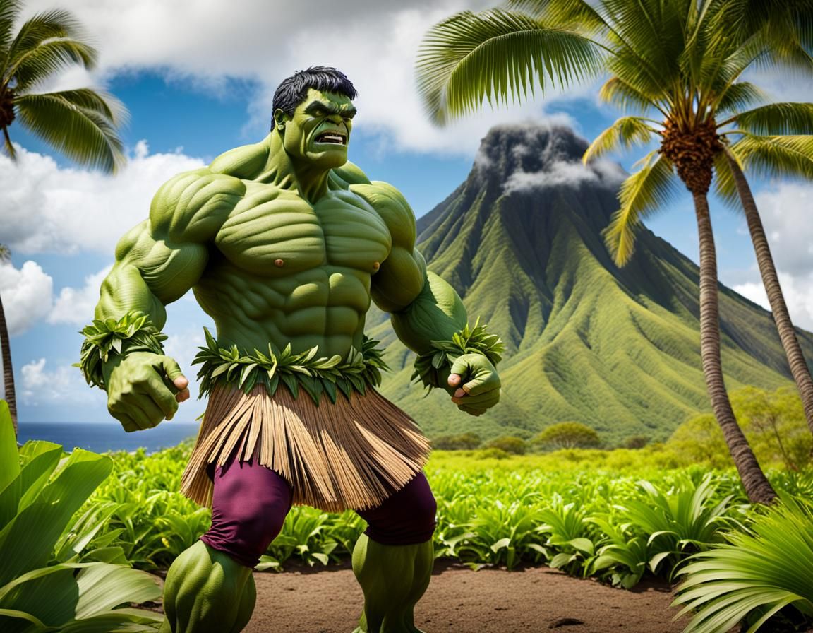 Hulk Hula pt.2 - AI Generated Artwork - NightCafe Creator