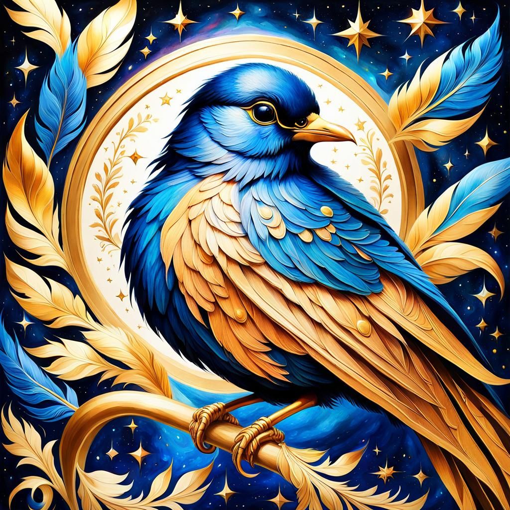 Beautiful Galaxy Bird - Ai Generated Artwork - Nightcafe Creator