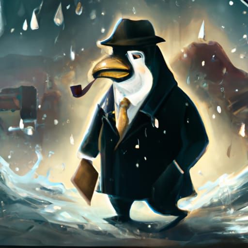 Detective Penguin on the Case - AI Generated Artwork - NightCafe Creator