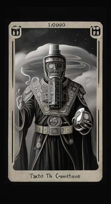 black and white photography. fog. smoke. old fashioned tarot...