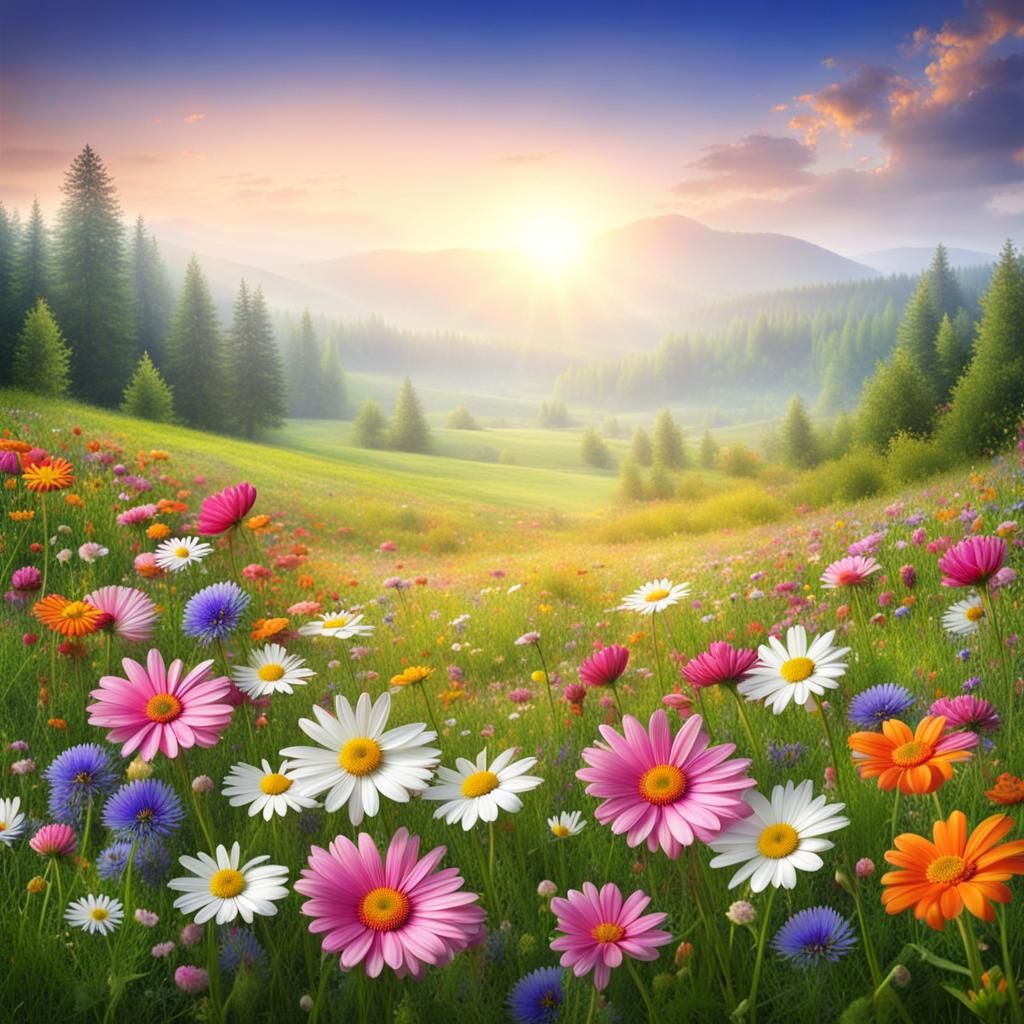 Meadow - AI Generated Artwork - NightCafe Creator