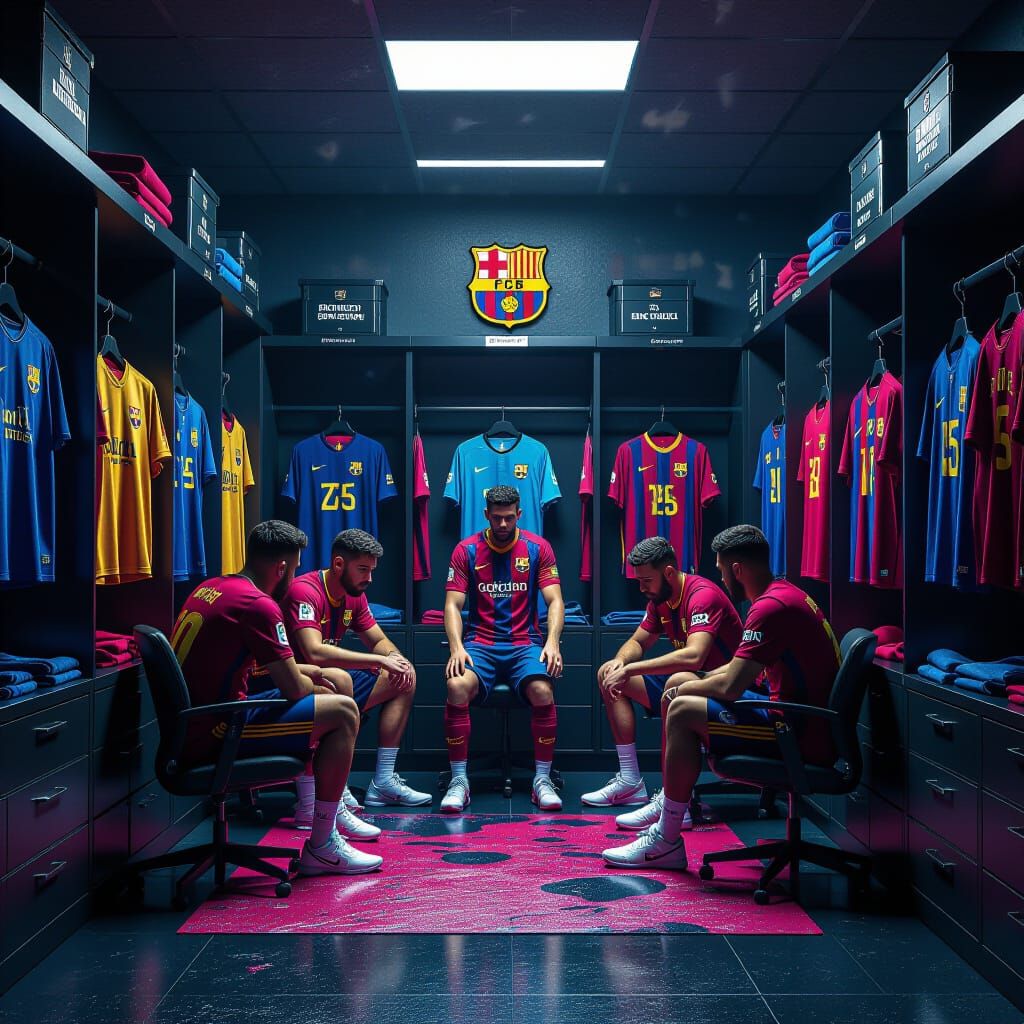 Barcelona Locker Room Prepares for El Clásico Match