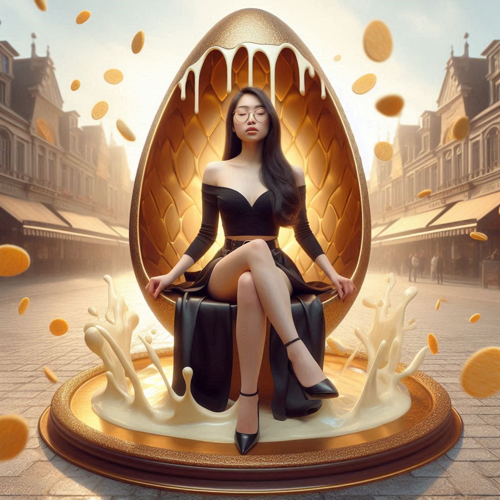 Chocolate egg throne