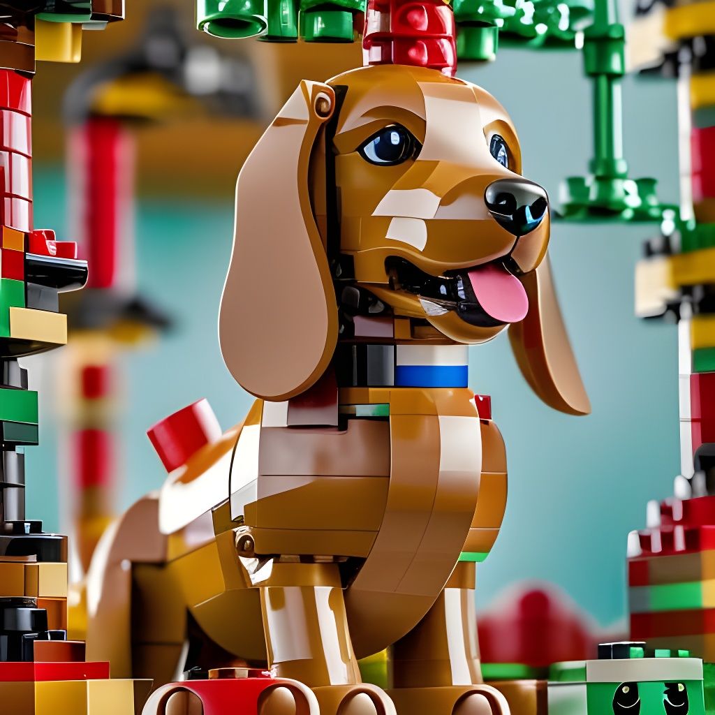 Dachshund Lego - AI Generated Artwork - NightCafe Creator