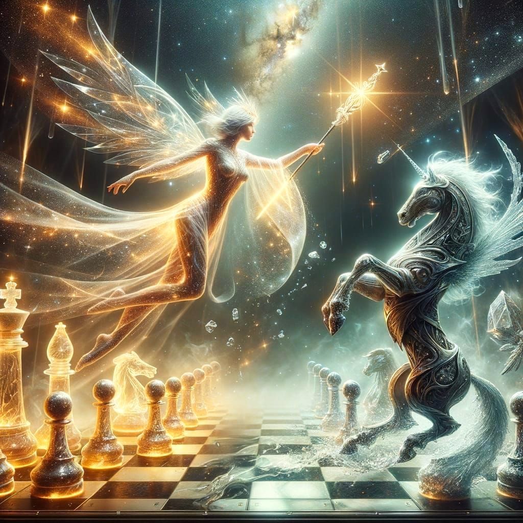 The magical fantasy chessboard   by @Sina-Lux