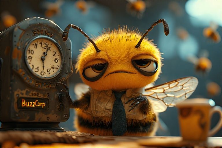 Sleepy Bumblebee at Work