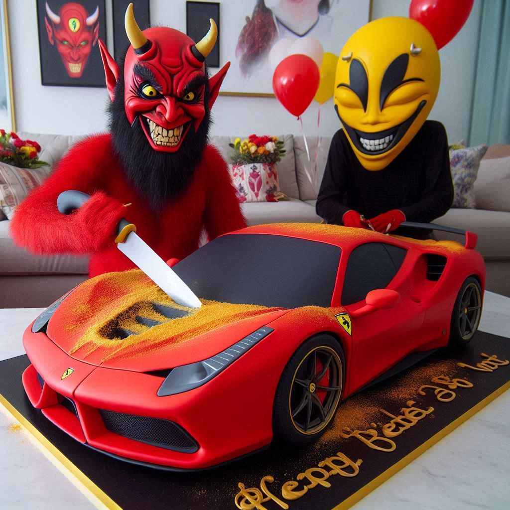 Satan's Ferrari Cake