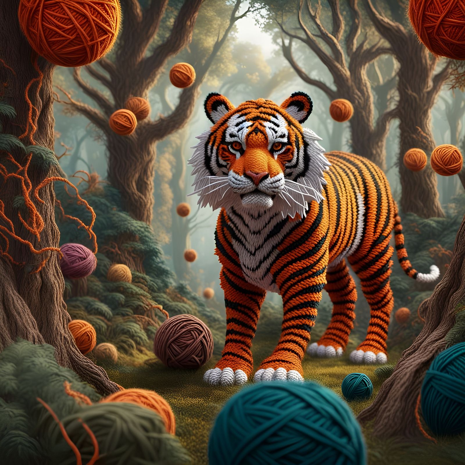 chrochet tiger   by @Biene