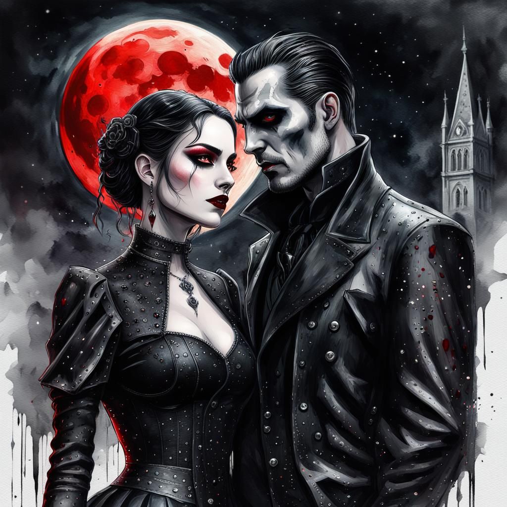 Vampire couple - AI Generated Artwork - NightCafe Creator