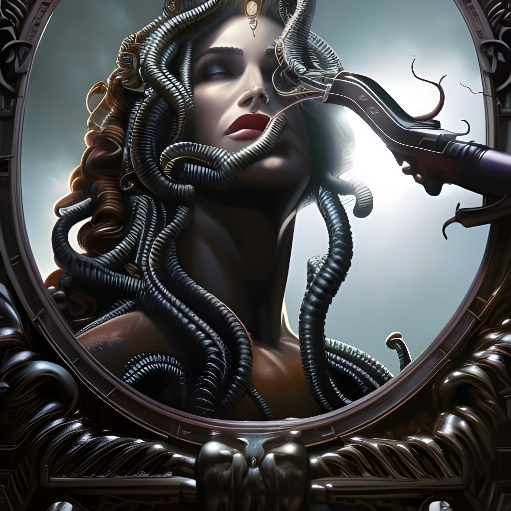 Medusa's Mirror - AI Generated Artwork - NightCafe Creator