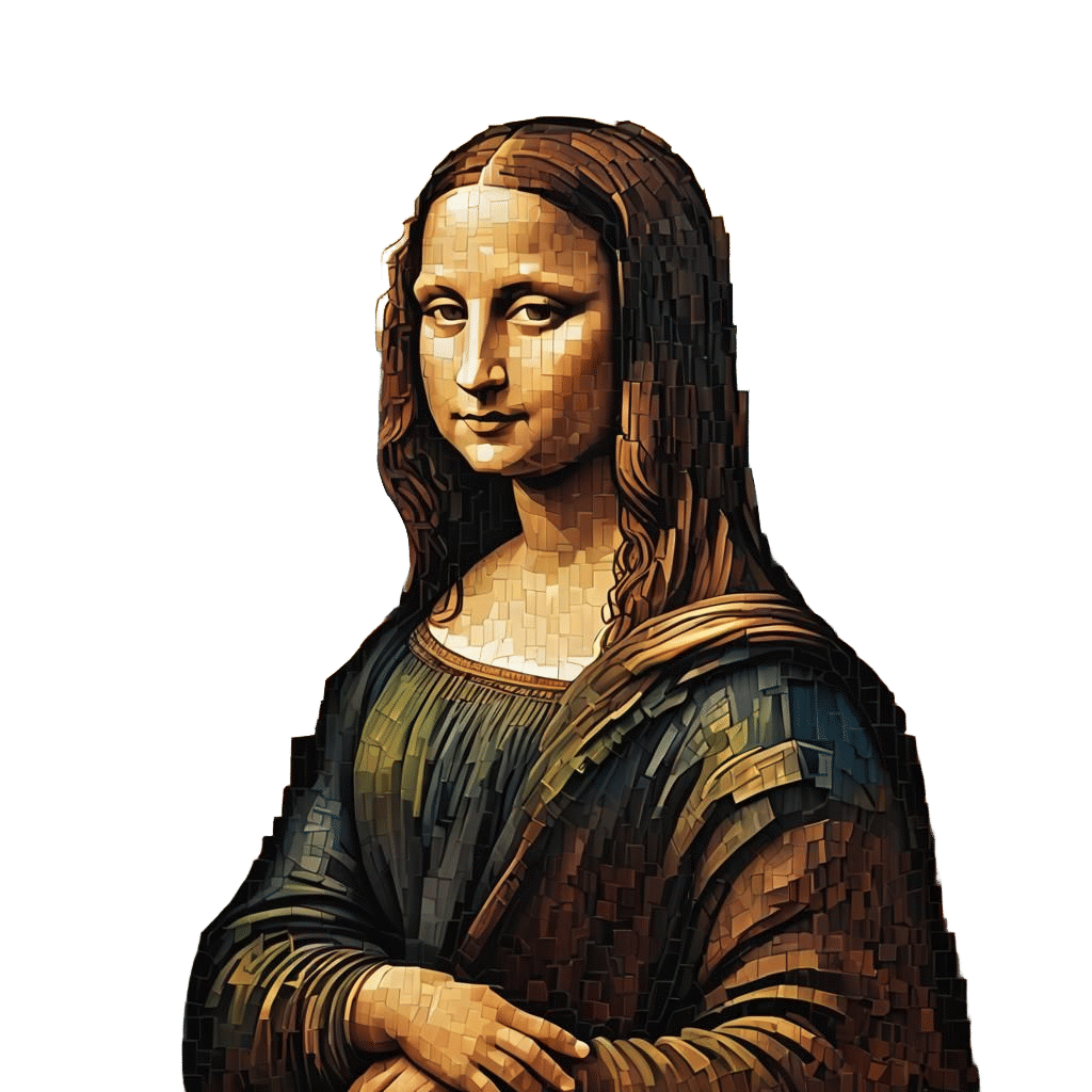 Pixel Mona Lisa:    by @Lifelenstrades