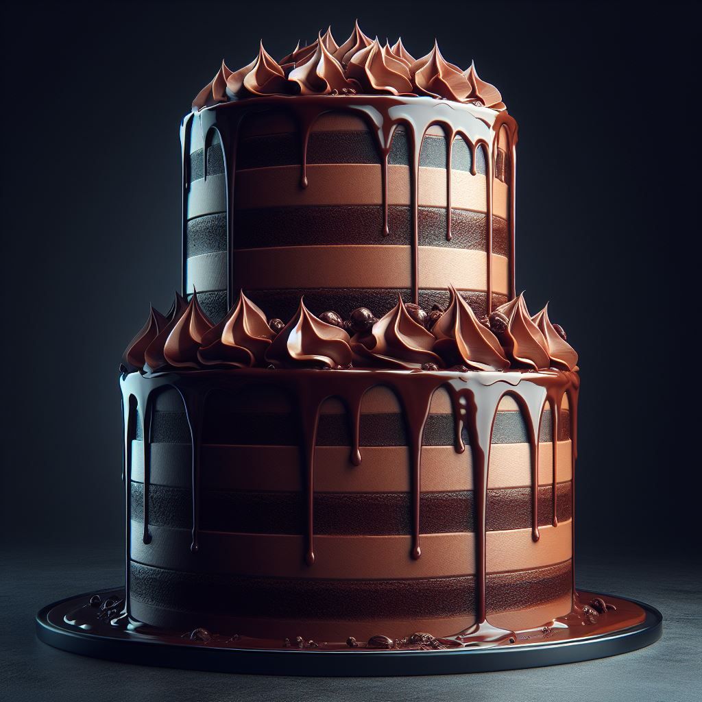 Triple chocolate mousse cake