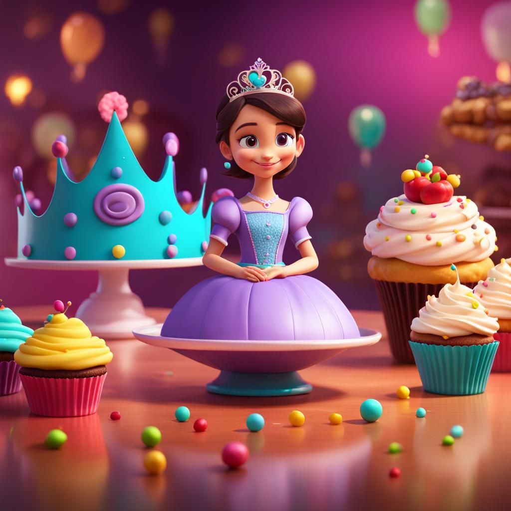 Princess pie and Princess cupcake