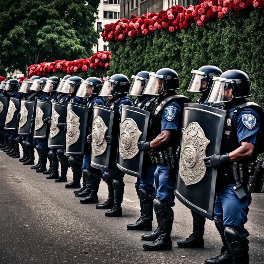 Police riot squad - AI Generated Artwork - NightCafe Creator