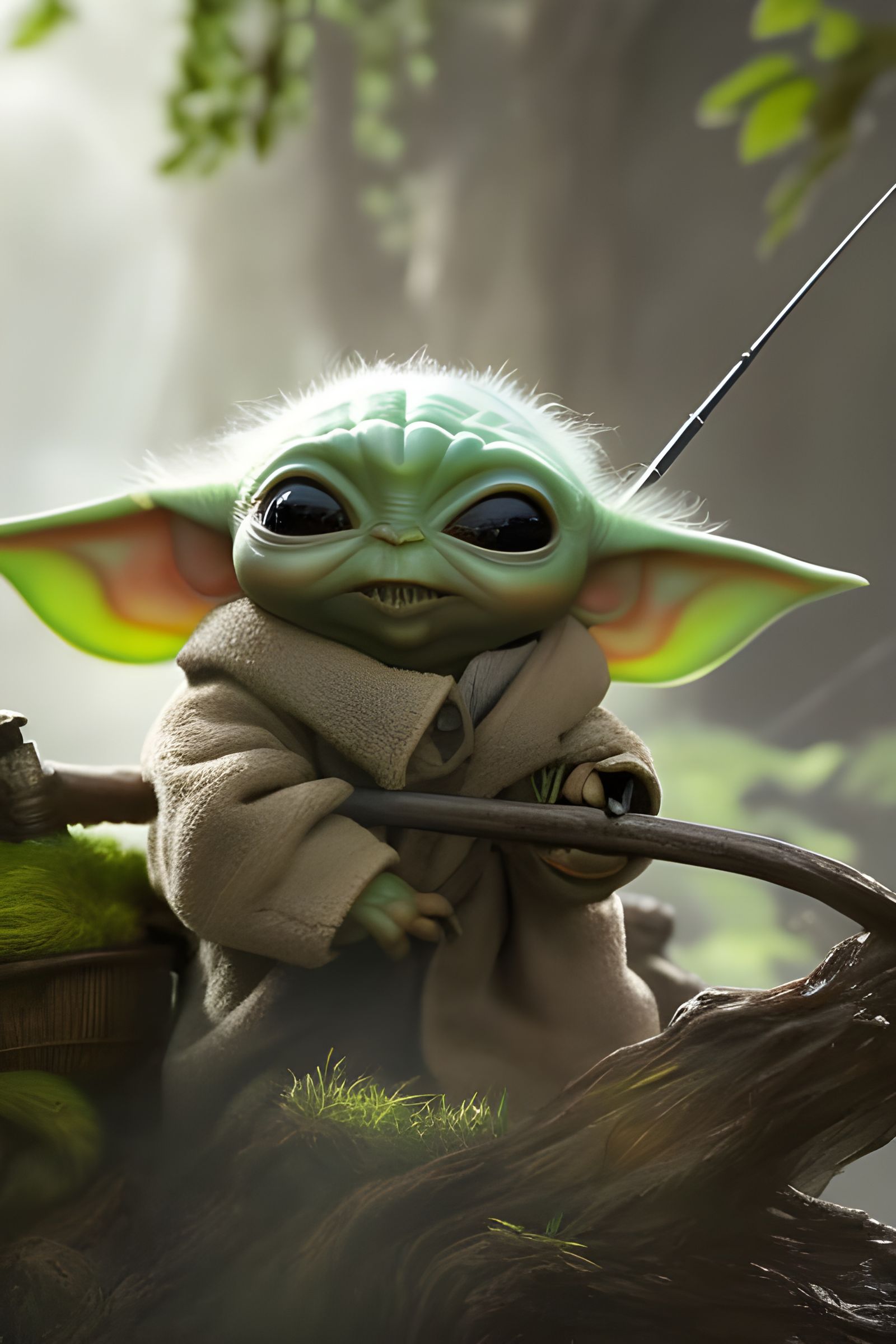 Gone fishing I have - Grogu