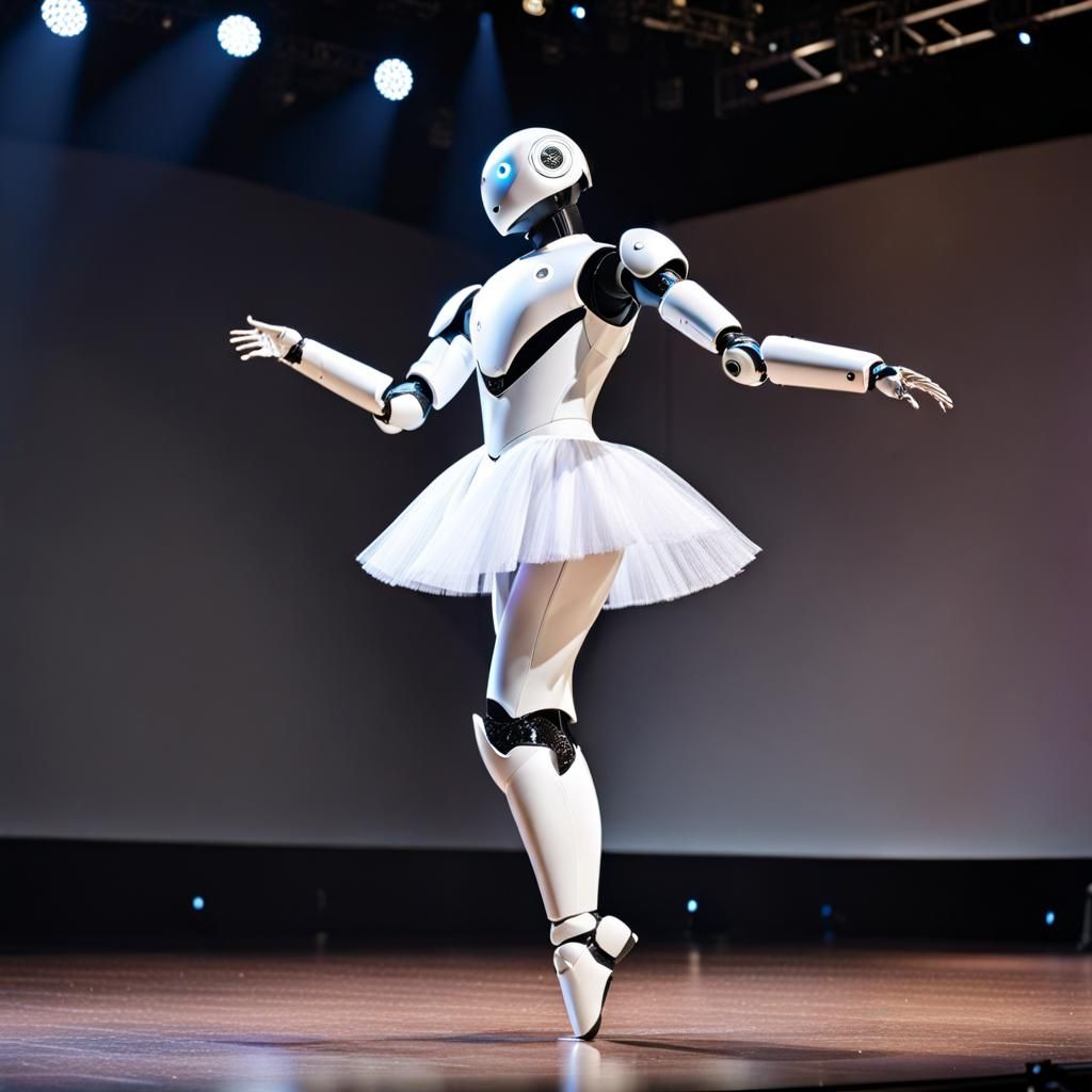 Ballet Dancing Robot. AI Generated Artwork NightCafe Creator