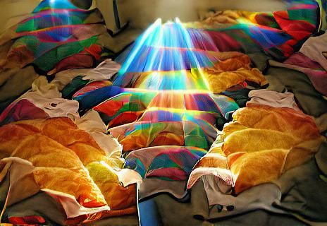 Heaven colourful sunshine rays
