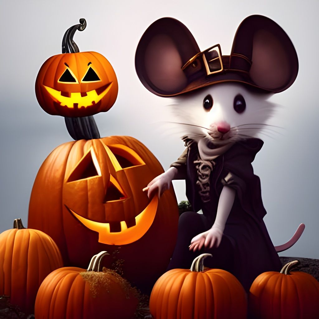 Steampunk mouse at Halloween undefined