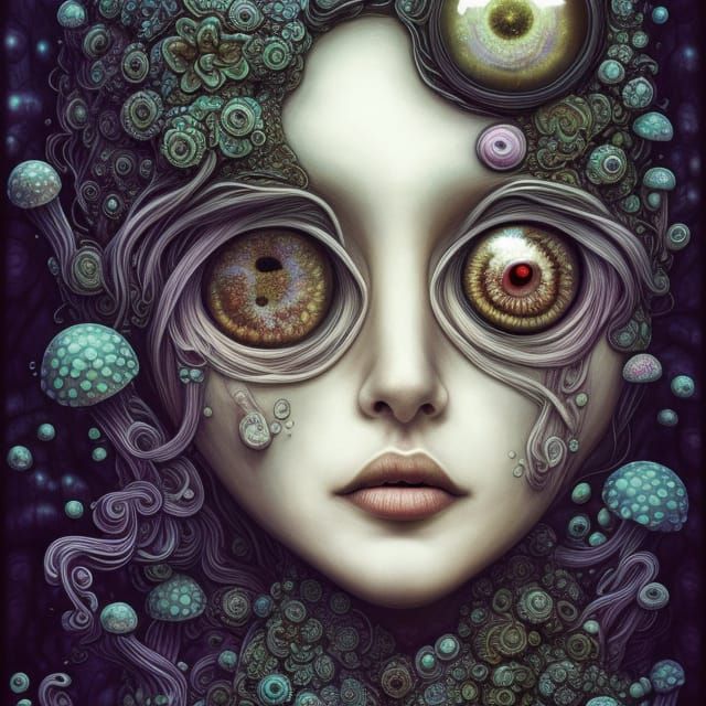 Fungi Girl 1556 - AI Generated Artwork - NightCafe Creator