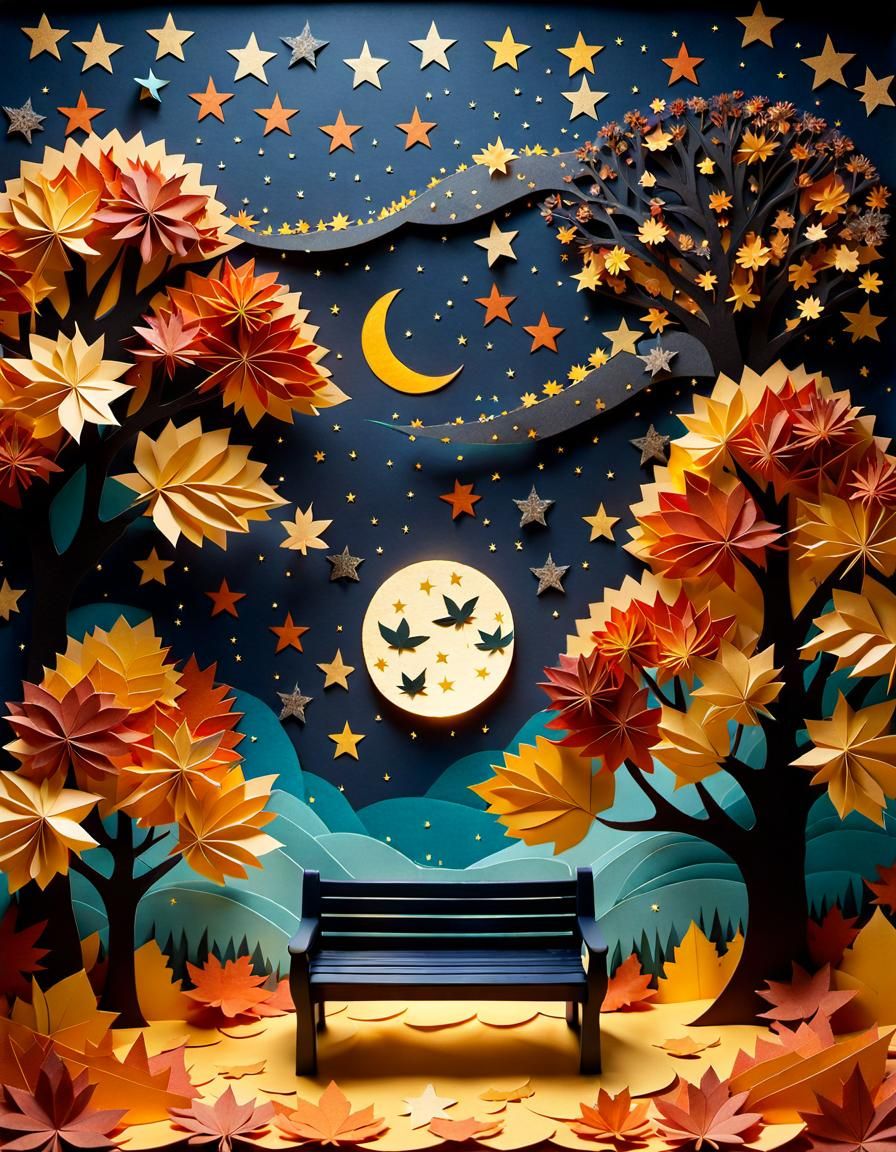 Fall Paper Collage Art