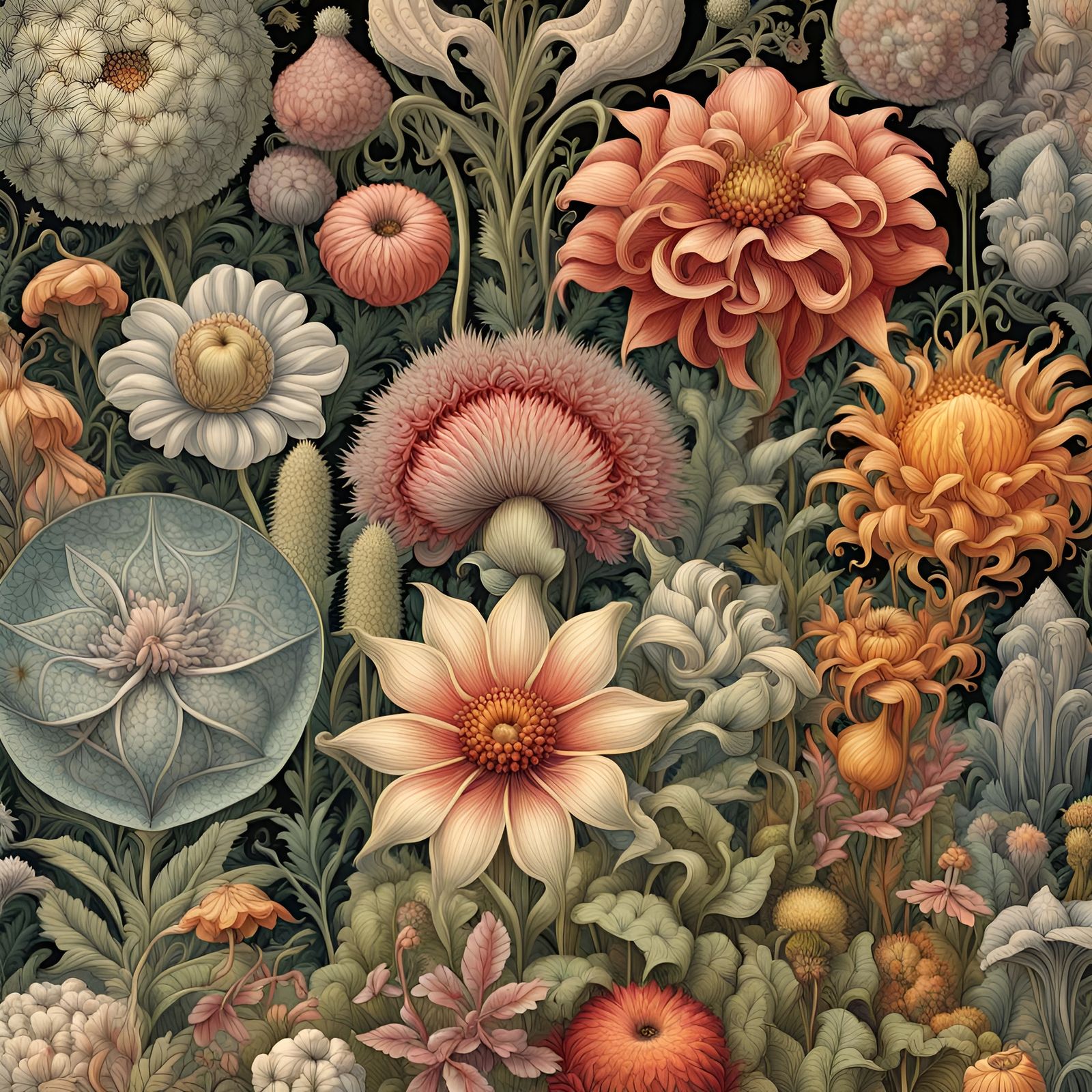 Botanical Utopia (inspired by Ernst Haeckel’s 1899 “Art Forms in Nature ...