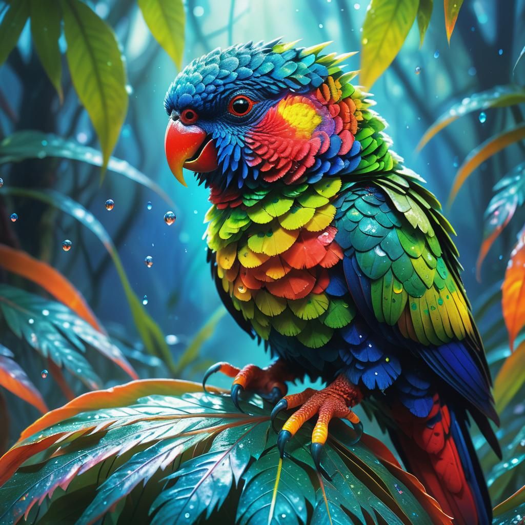 Otherworldly alien exoplanet, Loris/ Lorikeet aliens_creatures_specimens_life-forms, speculative_xenobiology ...  by @IntergalacticSpaceFarer