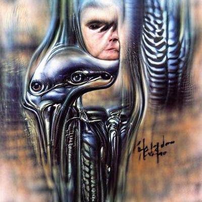 Twitter Avatar, in the style of H.R. Giger