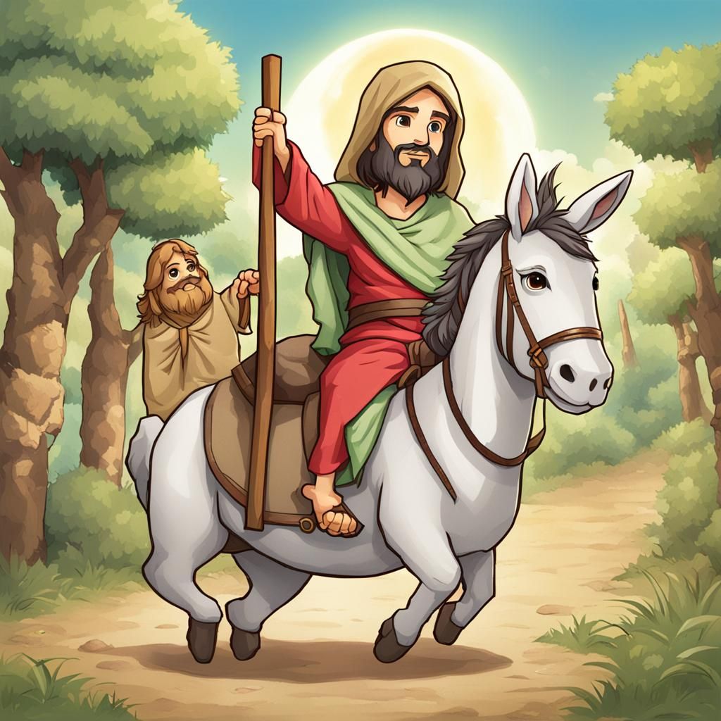 Jesus Rides on Donkey