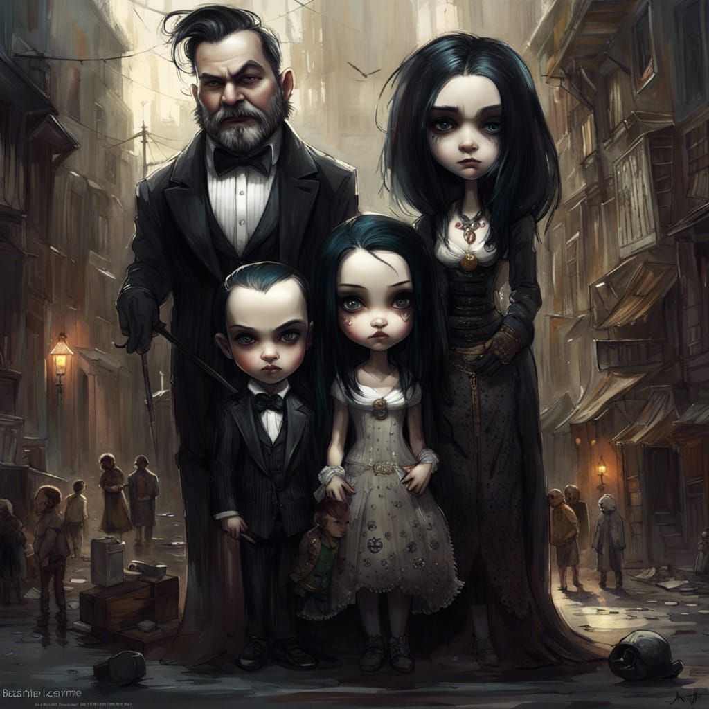 Addams Family 2.0 - Ai Generated Artwork - Nightcafe Creator