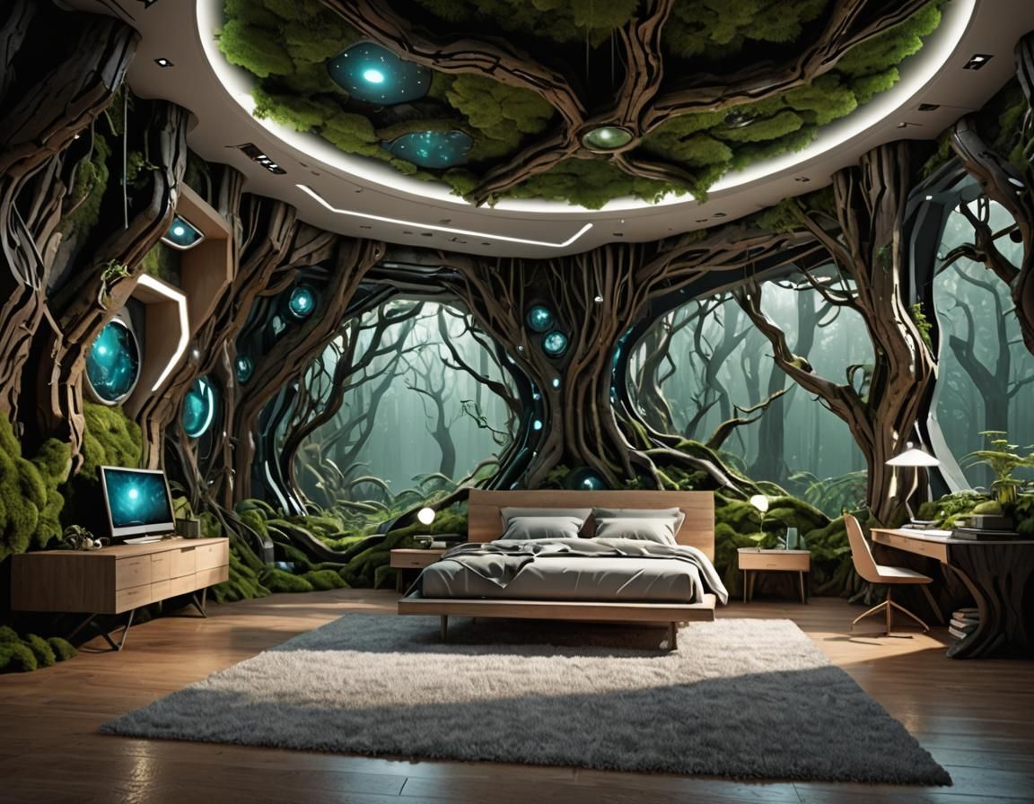 Forest Sci-Fi Bedroom