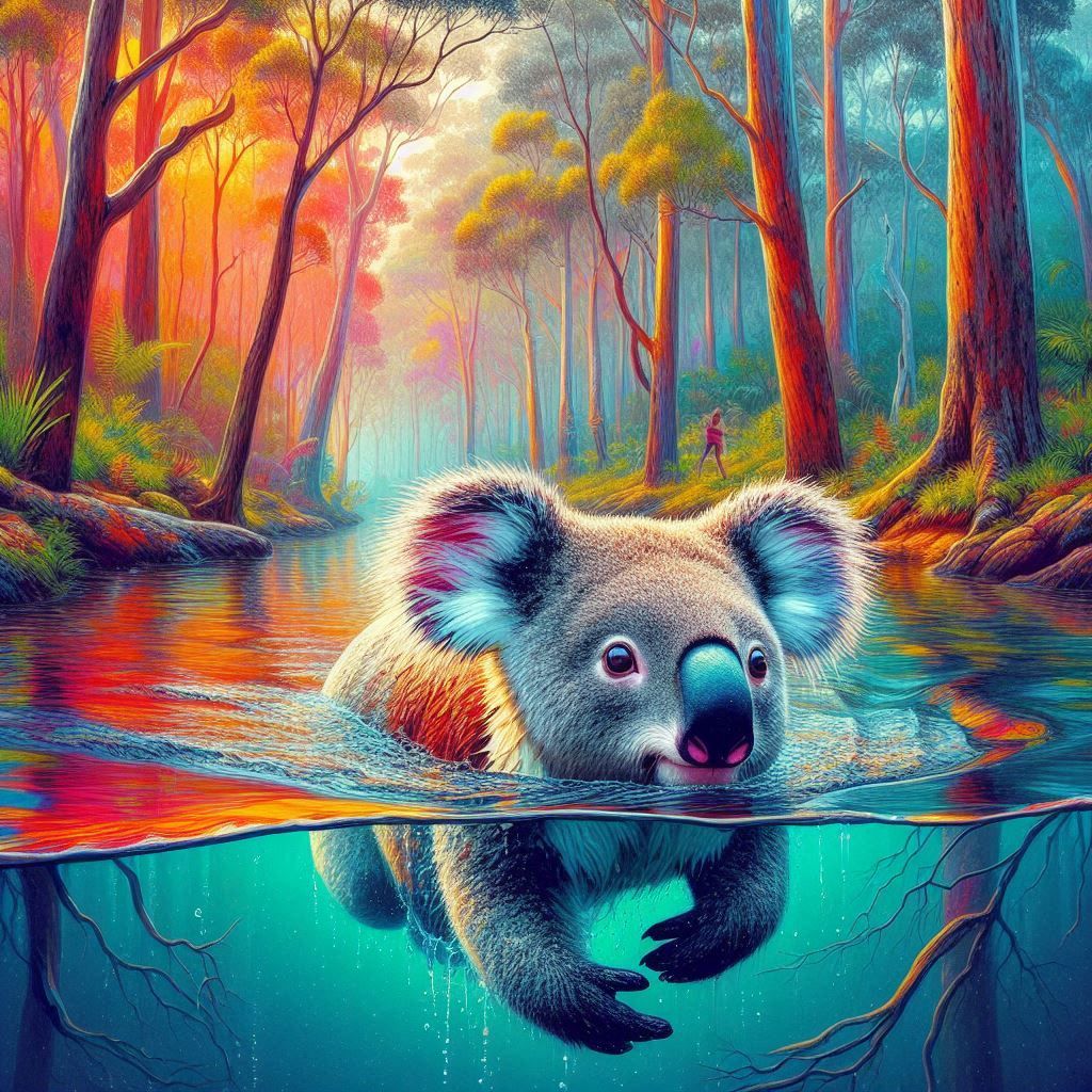 Did you know koalas can swim?