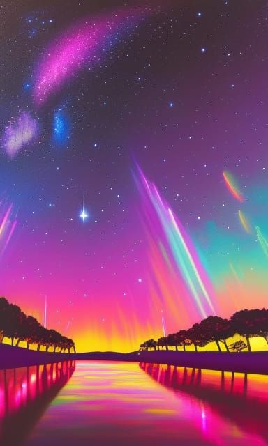 Starry night sky