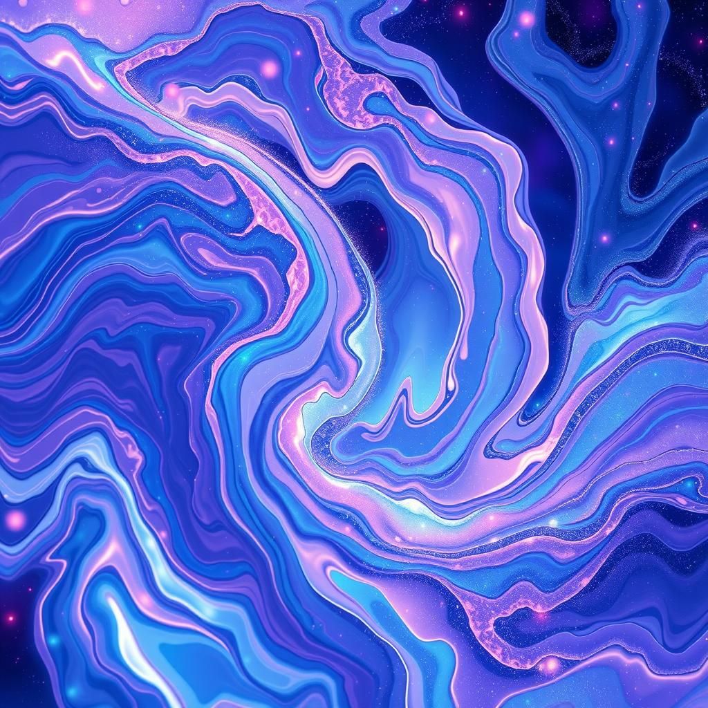 Cosmic Iridescent Fluid Dynamics in Ethereal Motion