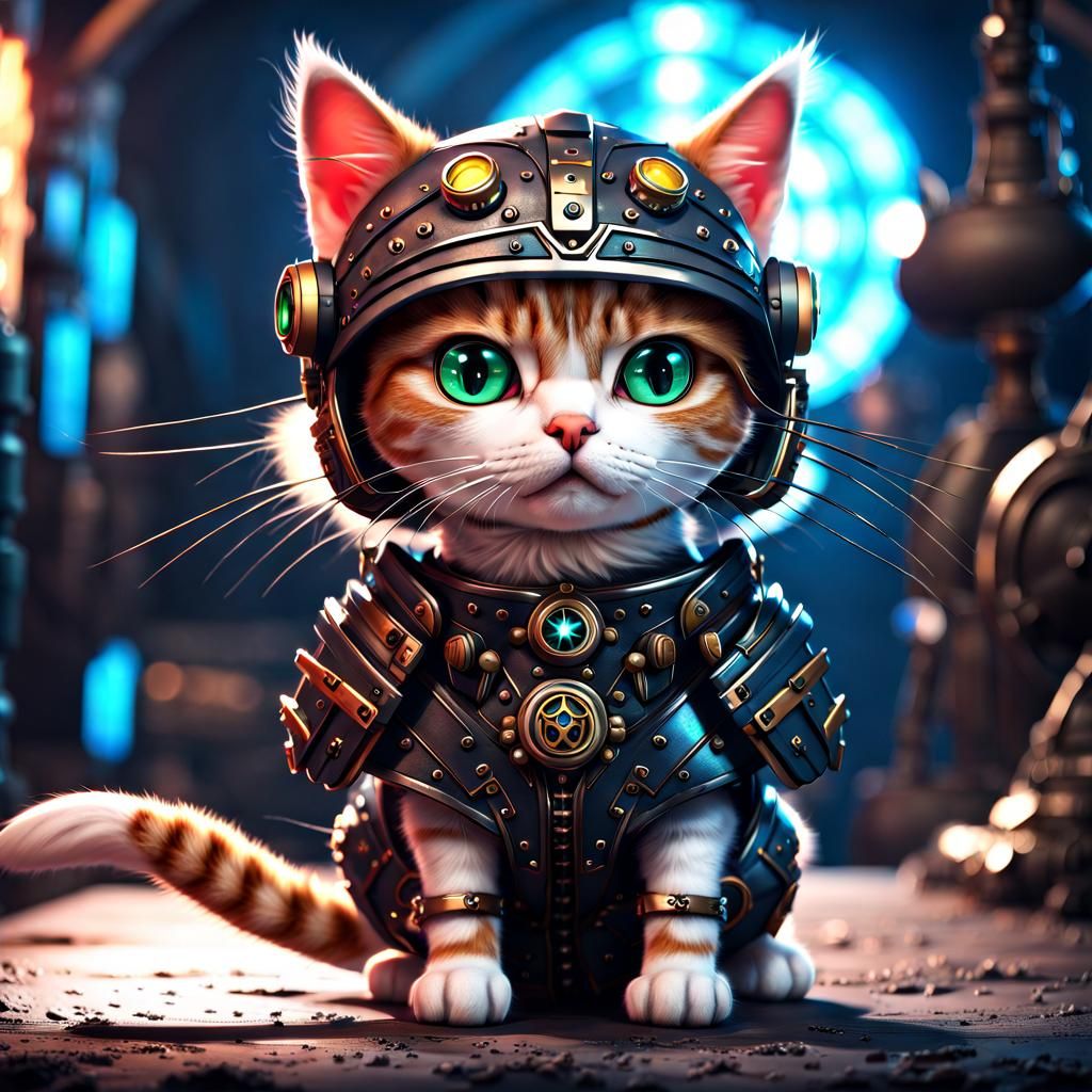 SciFi Medieval Cat - AI Generated Artwork - NightCafe Creator