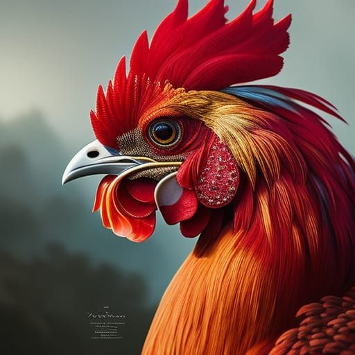 Magnificent Rooster - AI Generated Artwork - NightCafe Creator