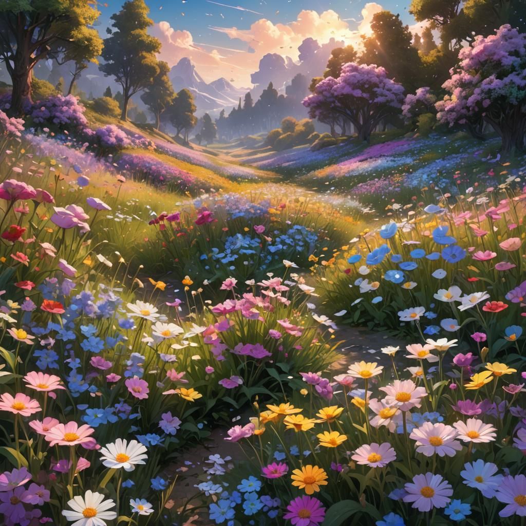 Flower field  by @Stardust