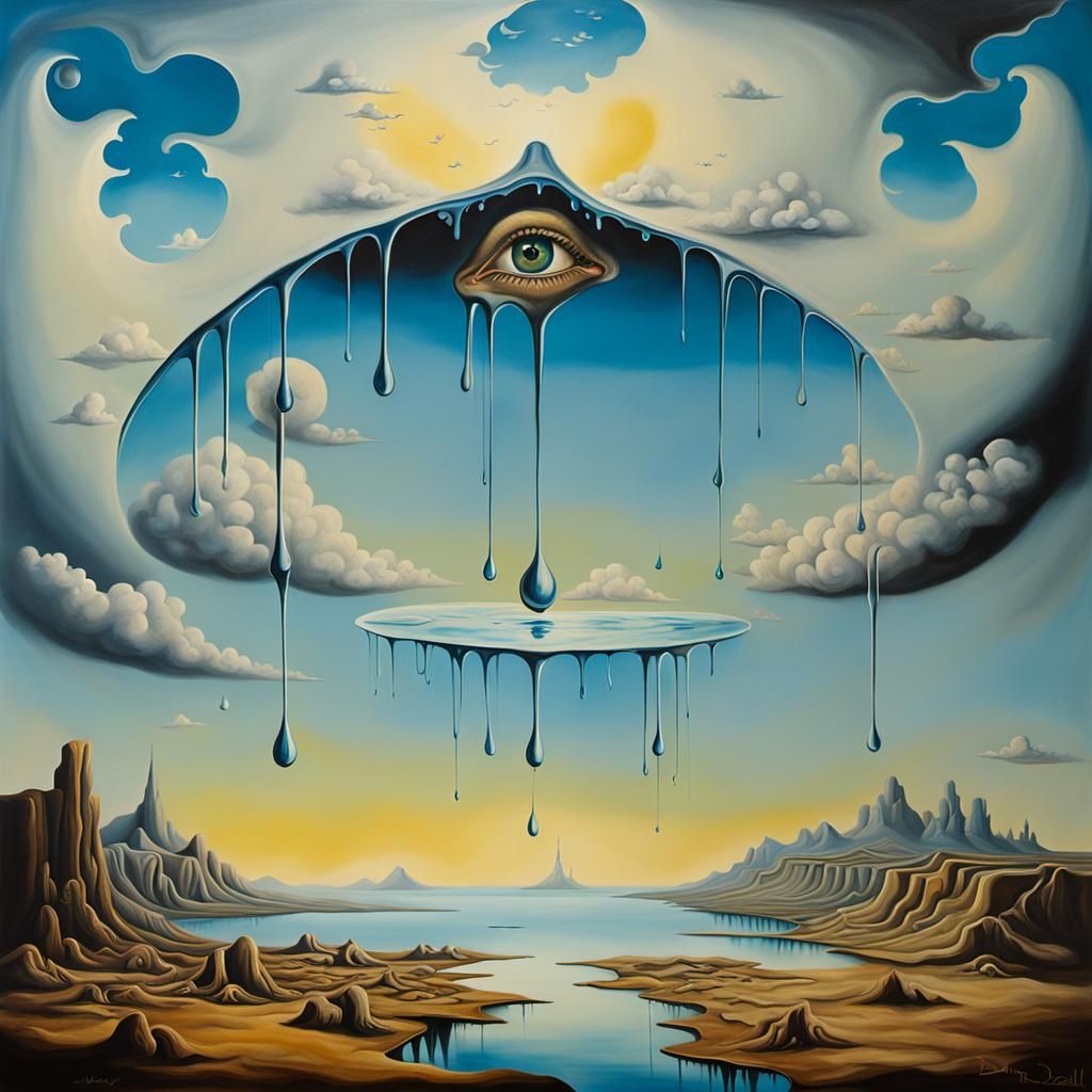 the sky is out of tears